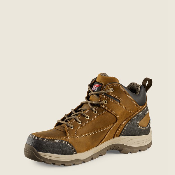 Red Wing Hiking Boots Mens Brown - Truhiker - 5-inch Safety Toe - 1243650-NM